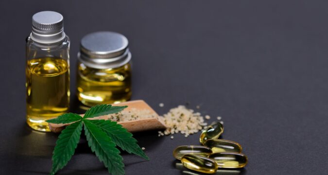 photo of marijuana edibles on dark background