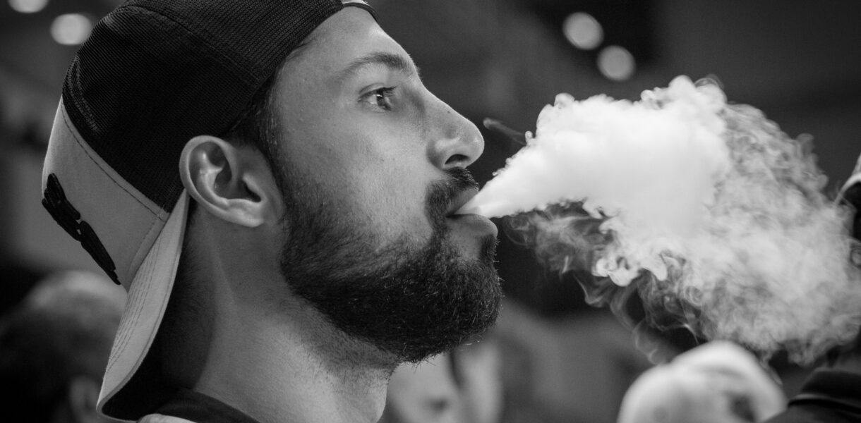 Man vaping