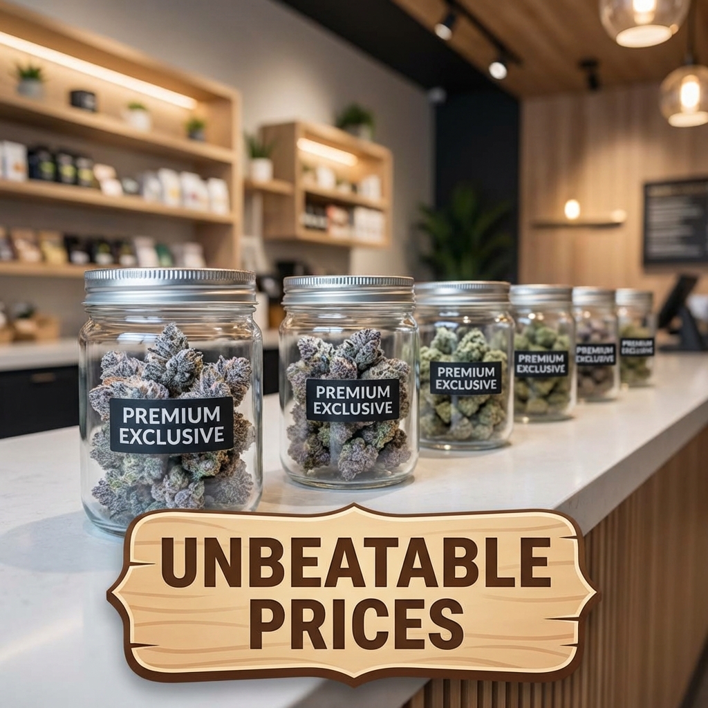 Illustration of Cannabis Store: Exclusive Premium Strains at Unbeatable Prices