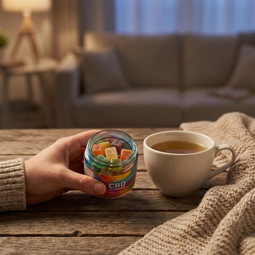 Illustration of CBD Gummies: Must-Have Delicious Relief for Effortless Relaxation