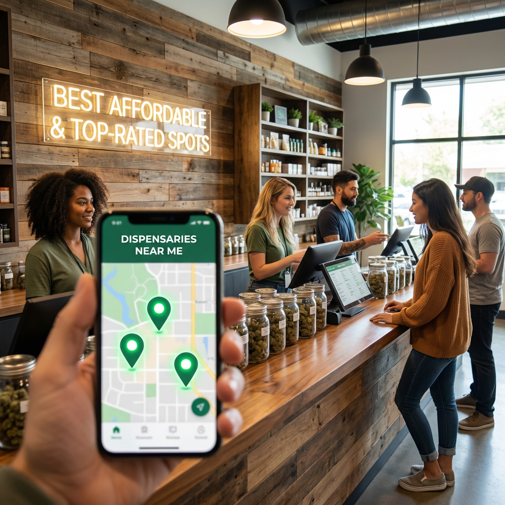 Illustration of Marijuana Dispensaries Near Me: Best Affordable & Top-Rated Spots